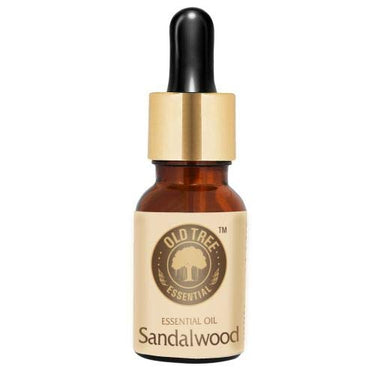 Old Tree Pure Sandalwood Essential Oil for Fragrance, Skin, Bathing (15ml) - Chandan Oil with Dropper for Stress Relief & Relaxation, Aromatherapy, Diffuser, Soap & Candle Making